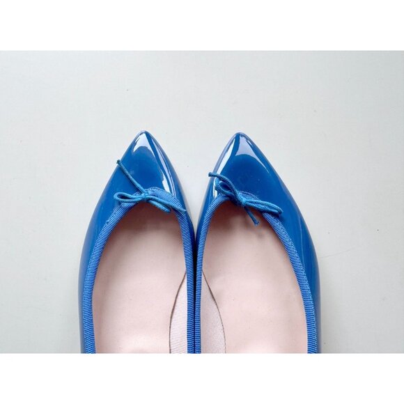 REPETTO Brigitte Cobalt Blue Patent Leather Pointed Toe Ballet Flats, Size 38 - Picture 6 of 14